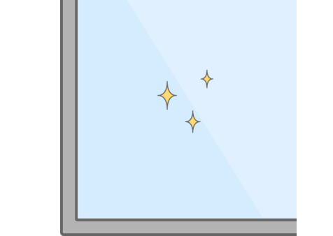 キレイな窓のイラスト