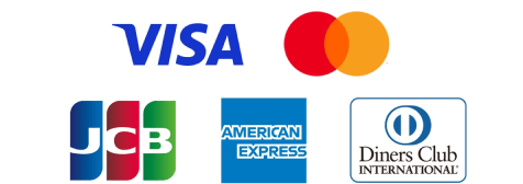 Visa MasterCard JCB AmericanExpress DinersClub